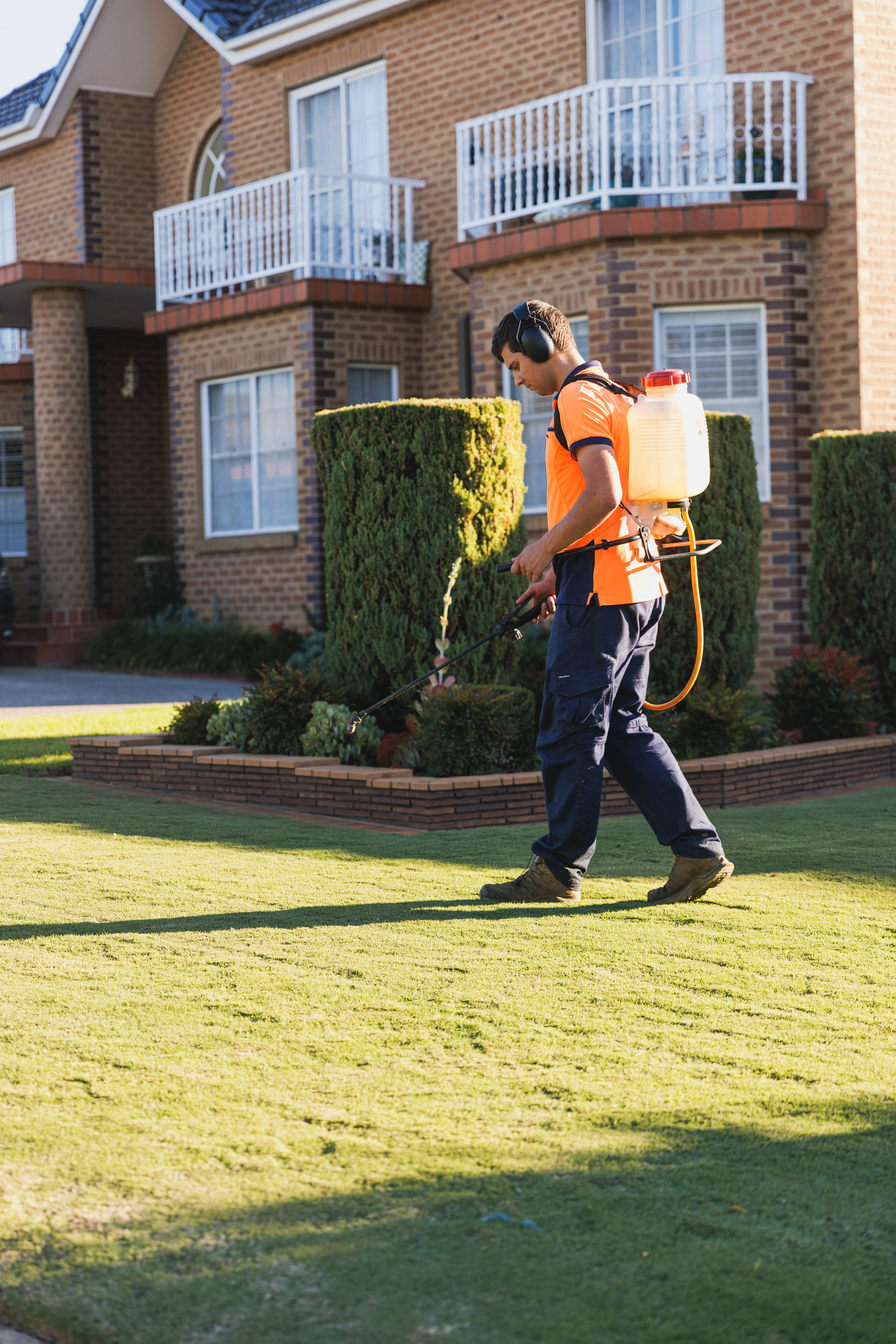 Healthy residential lawn maintained by Keeping It Green