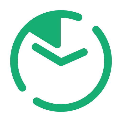 Clock icon representing scheduled mowing visits